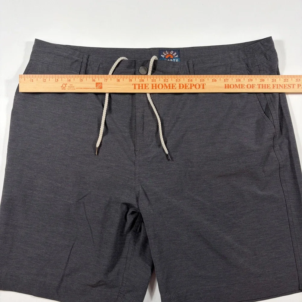 Faherty All Day Shorts Mens 40 Hybrid Stretch Quick Dry Performance Charcoal